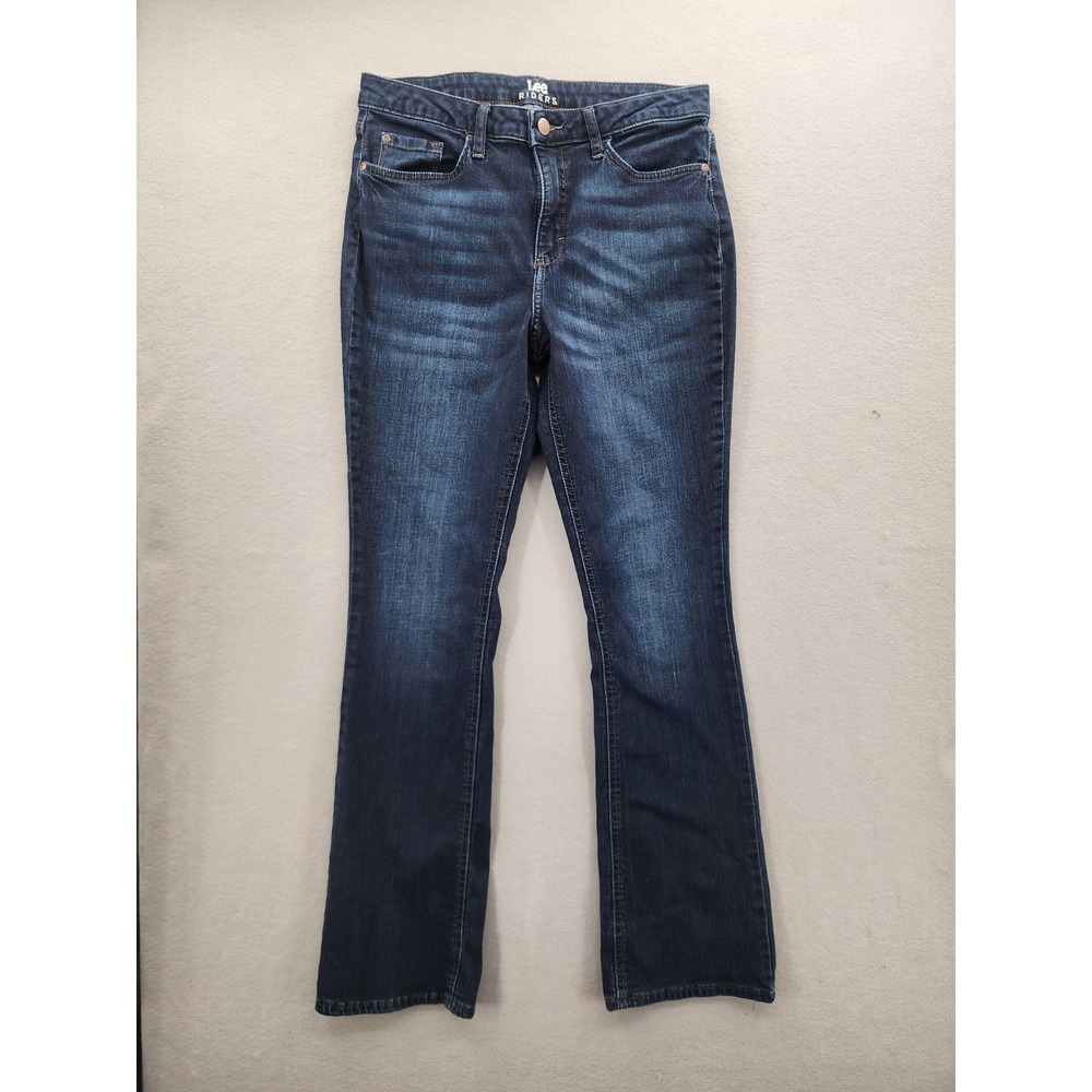 Lee Riders Womens Bootcut Jeans Dark Wash Indigo Stretch Denim Mid Rise Size 10 - Picture 1 of 12